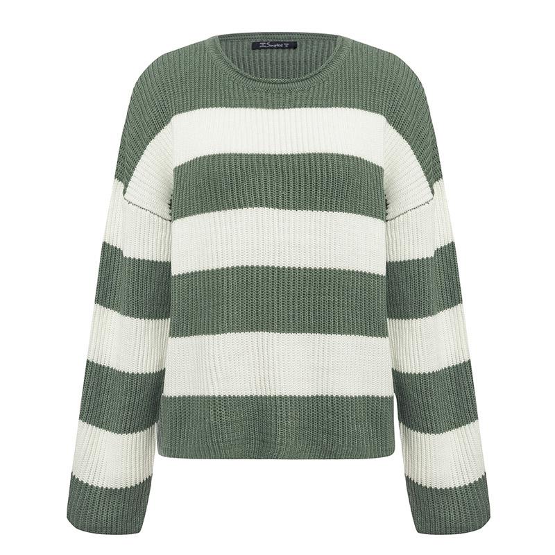 BEYONDARY Autumn & Winter Striped Pullover Sweater – Cozy and Stylish Cold-Weather Wear