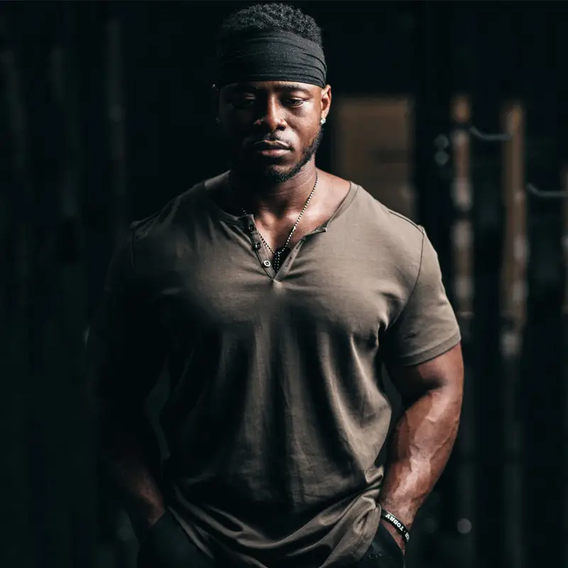 Muscle Fitness Brothers Summer New Men's Sports Leisure Light Board No Logo Button Short Sleeve