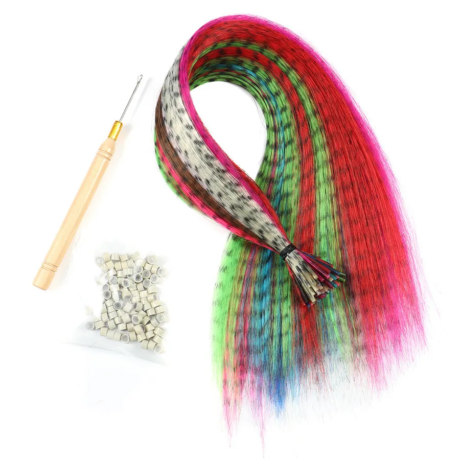 Feather Hair Extensions Color 10- Multicolor - 60Feather Hair Set