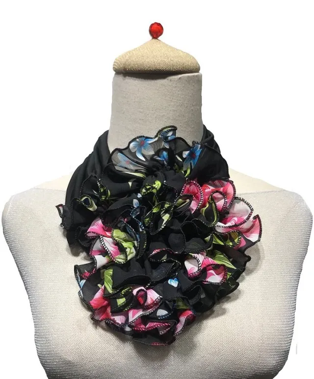 Variety Of Sets Of Head Small Scarf Female Black Flowers - Shop at LoveMi