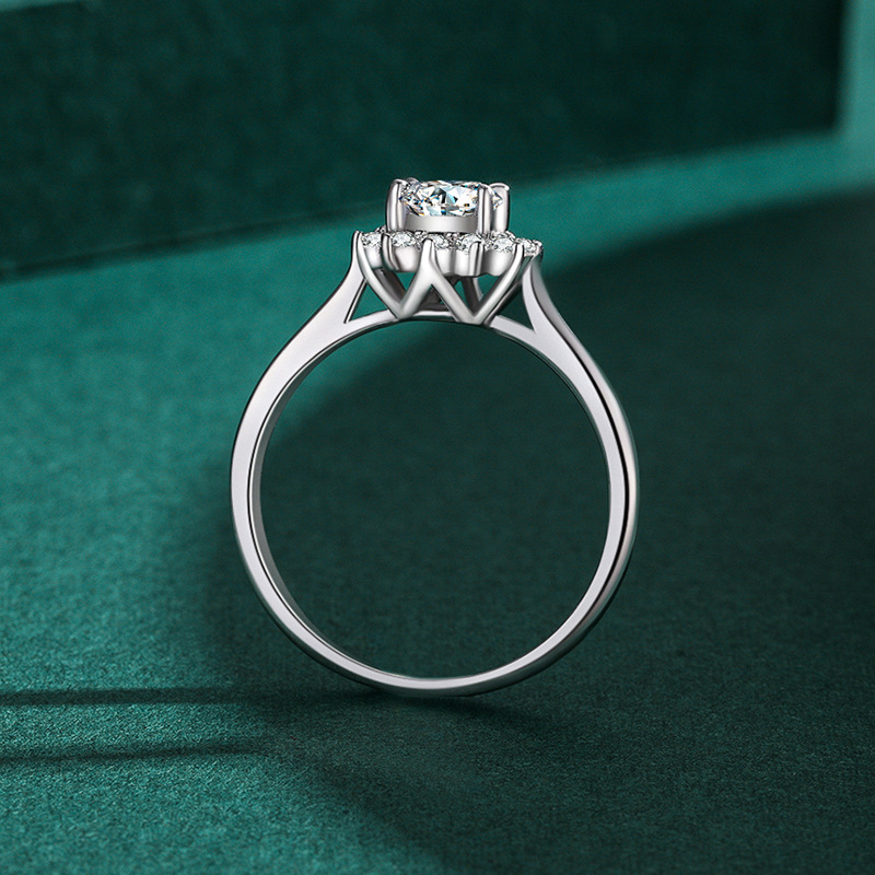 S925 Sterling Silver Lace Diamond Ring