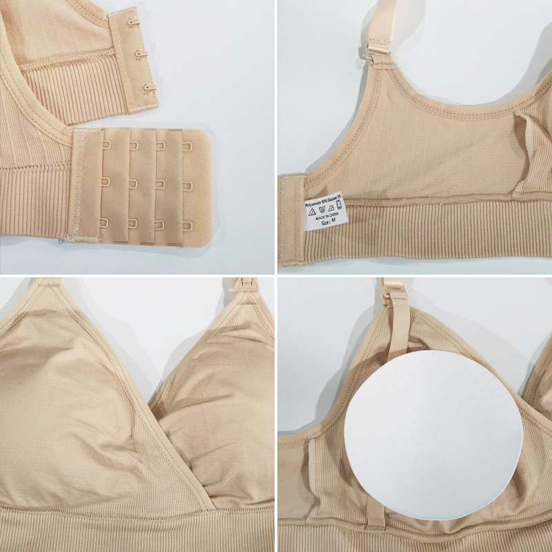 Title 7, Plus Size Crossover Nursing Bra Front Button of...