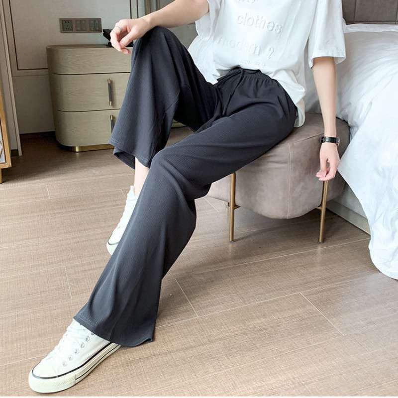 Title 6, Summer New Style Ice Silk Wide-Leg Pants Women