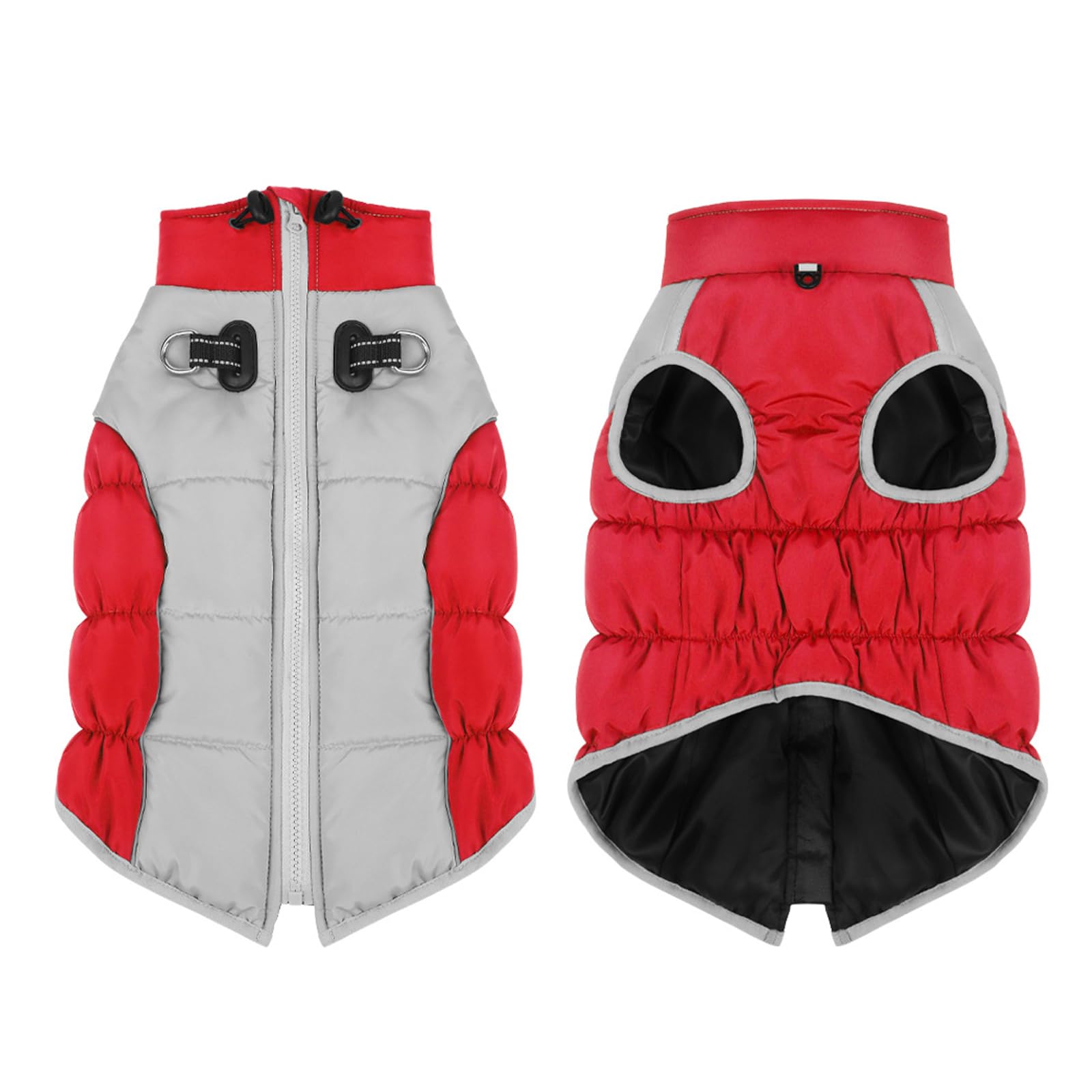 Dog Cold Weather Coats - Cozy Waterproof Windproof Reversible Winter Dog Jacket, Thick Padded Warm Coat