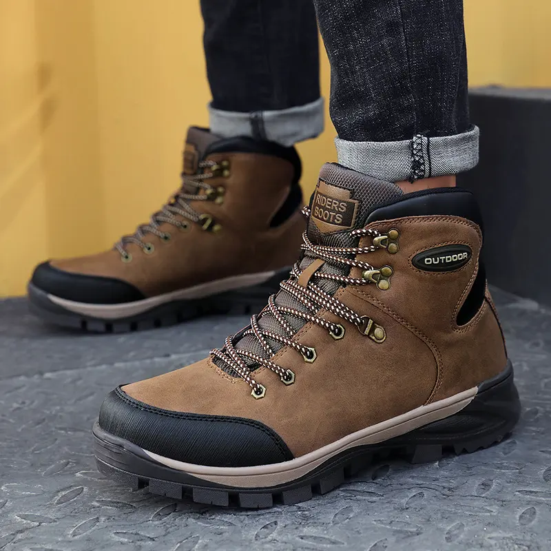 Large Size Winter Men's Shoes High-top Cotton Boots Plus