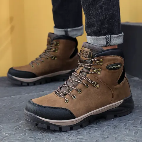 Large Size Winter Men's Shoes High-top Cotton Boots Plus