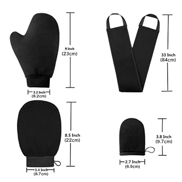Self Tanning Mitt Applicator Kit 4 In 1 Self Applicator Set With Exfoliating Glove Black - Shop at LoveMi