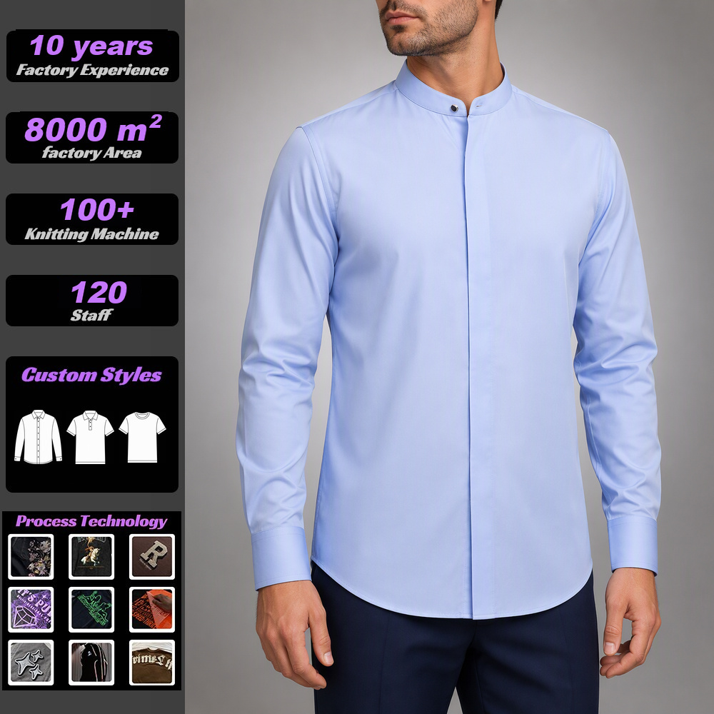 Cămașă bărbați Vintage cu mânecă lungă, stretch, pentru primăvară și toamnă, business casual, vânzare transfrontalieră, comerț exterior New Top