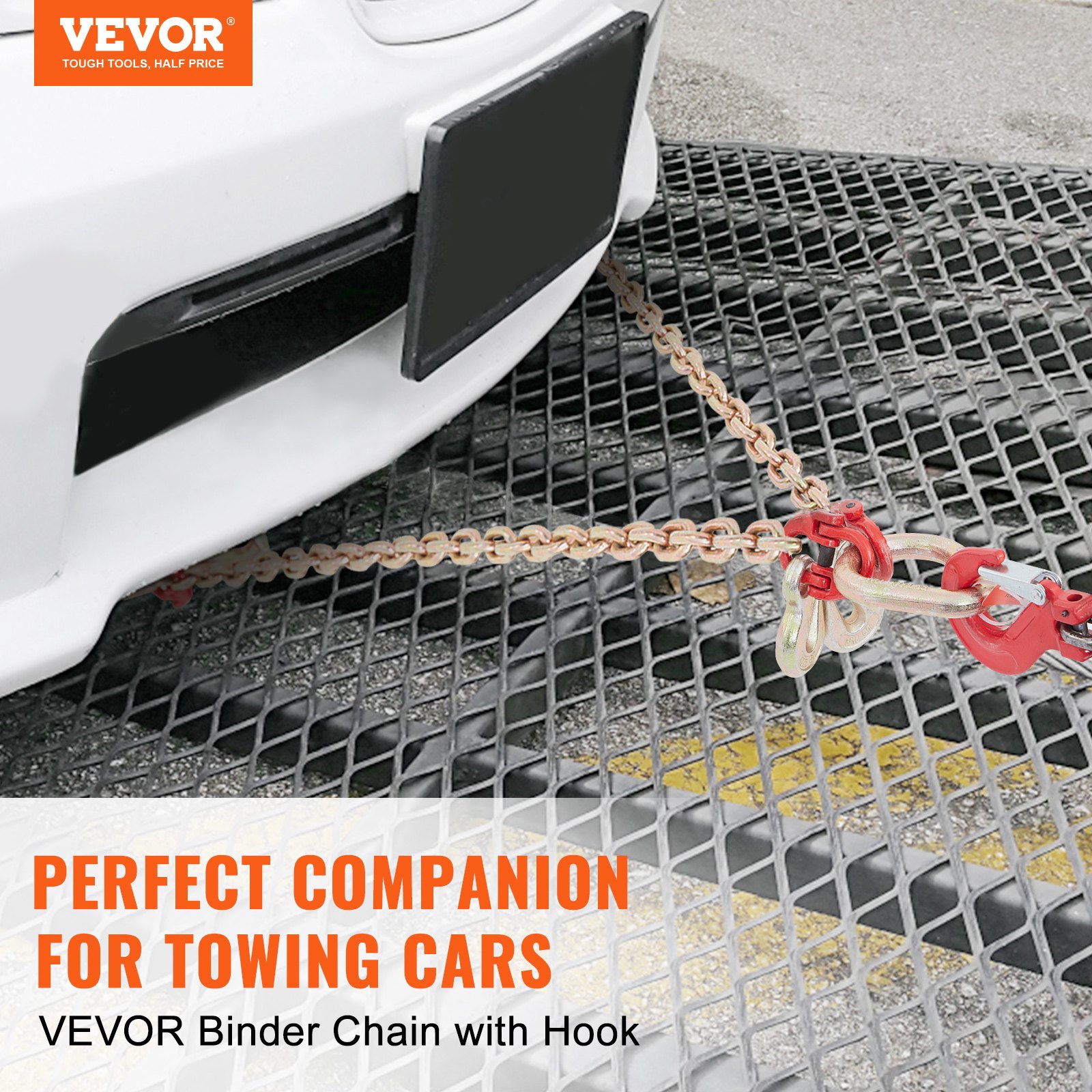 VEVOR V-Chain Bridle, Working Load Limit,G80 Tow Chain With RTJ Cluster Hooks, DOT Certified, Galvanized Coating… - 2
