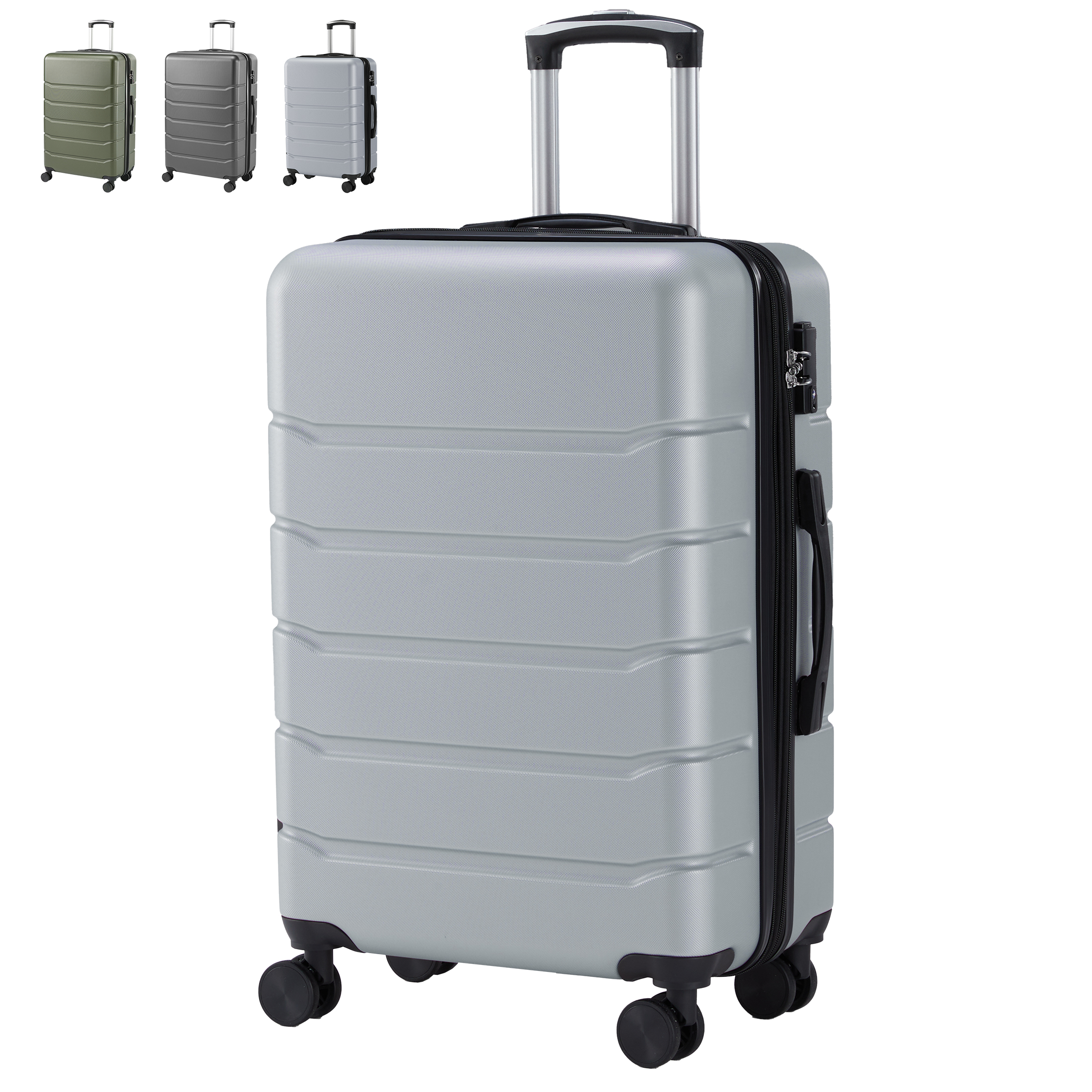 Hard Shell Carry On Suitcase, ABS Spinner Wheel Luggage, Lightweight And Expandable Rolling Travel Bag — foto 7