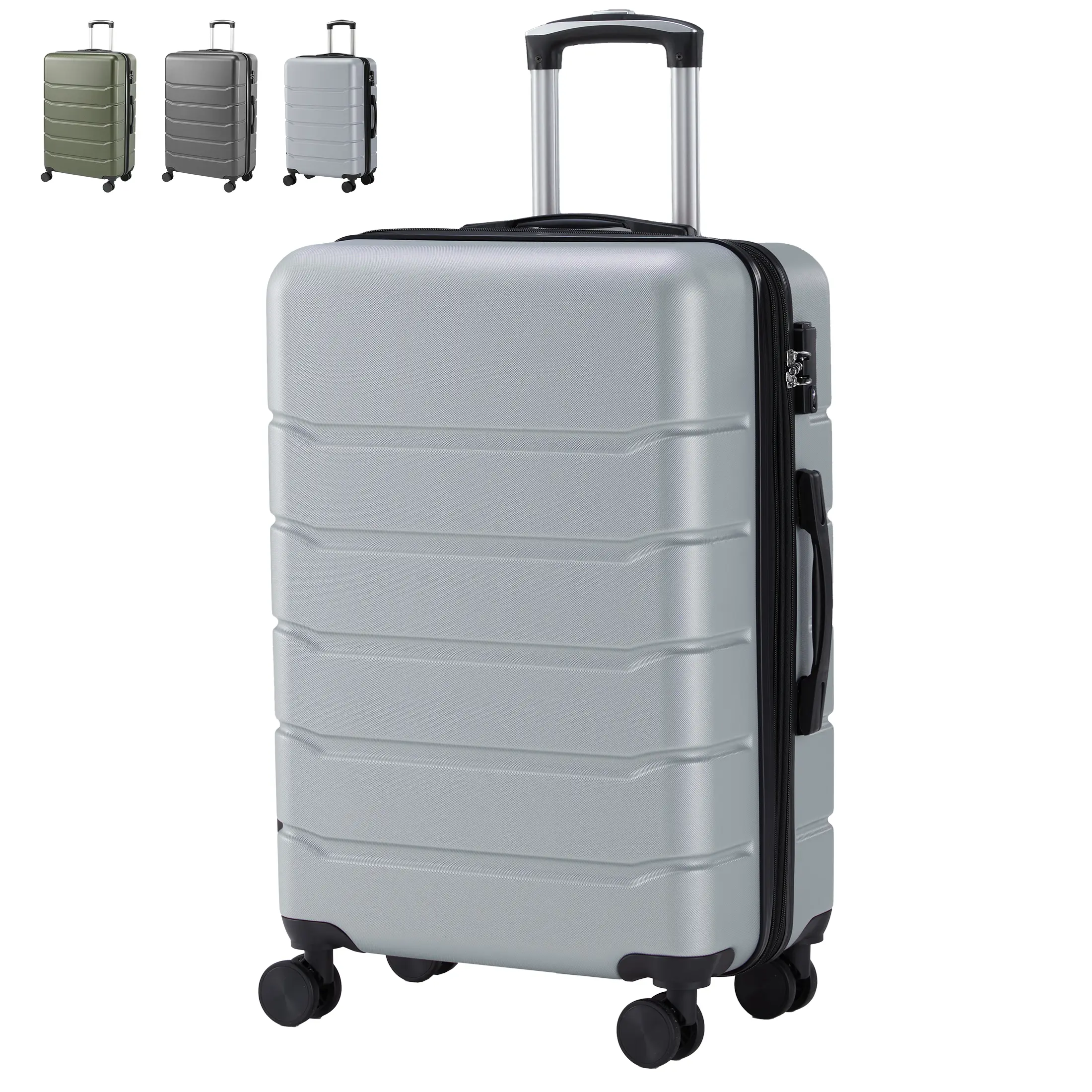 Hard Shell Carry On Suitcase, ABS Spinner Wheel Luggage, Lightweight And Expandable Rolling Travel Bag