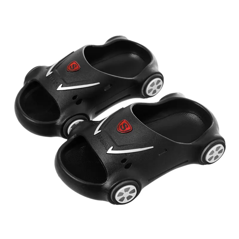 Kids Glowing Slippers Cartoon Car Sandals Children