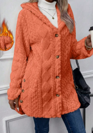 Autumn And Winter Amazon Independent Store Women's Hooded Double-Fleece Long-Sleeve Casual Warm Jacket