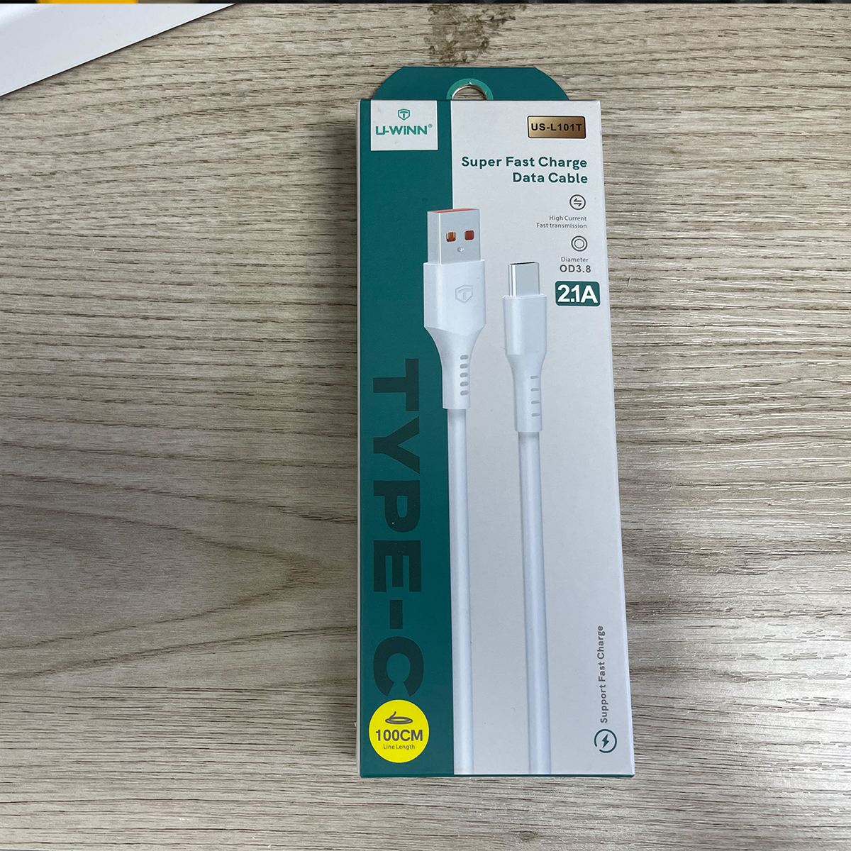 L101 USB-C Cable 2.1A 1M White USB 3.0 UWINN