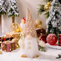Christmas Fabric Decorative Faceless Doll Ornament Christmas Decorations - Lighted Crutches - View 1