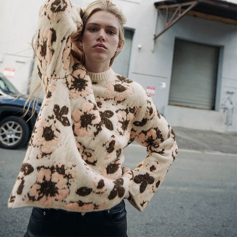 Women's Chunky Warm Jacquard Sweater