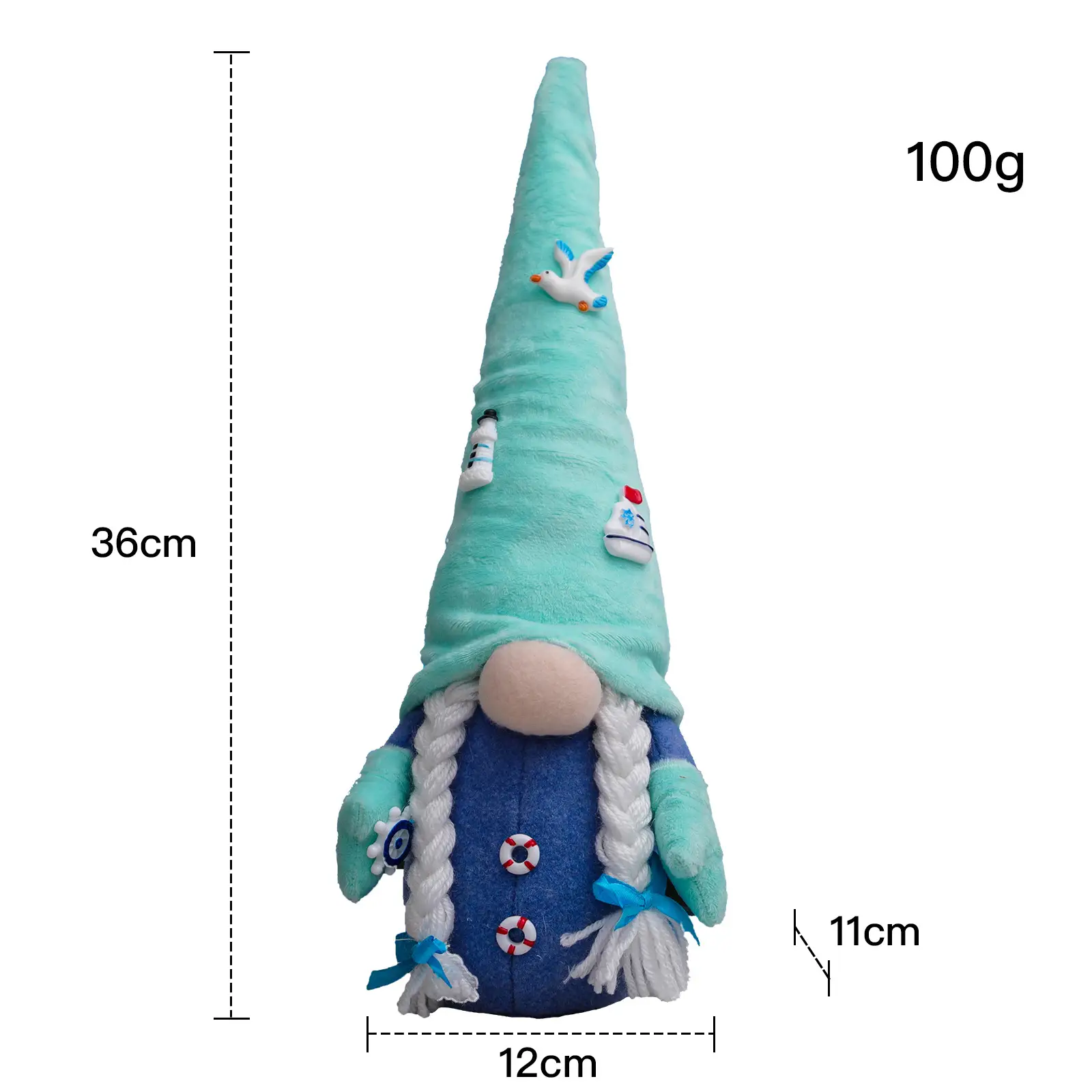 Faceless Doll With Long Hat And White Beard