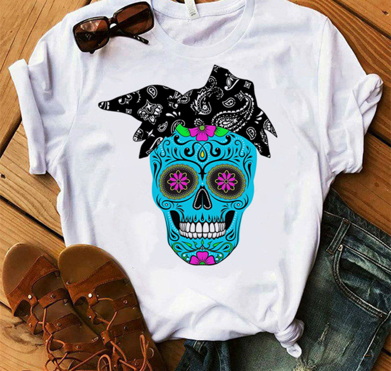 Title 9, Ladies Fashion Skull Top T-shirt Hip Hop Retro ...