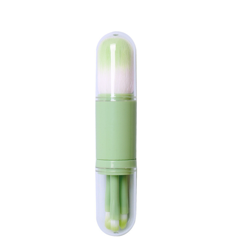Mini Eye Skin Tone Retractable Portable Four In One Makeup Brush Beauty Tool Fruit Green - Shop at LoveMi