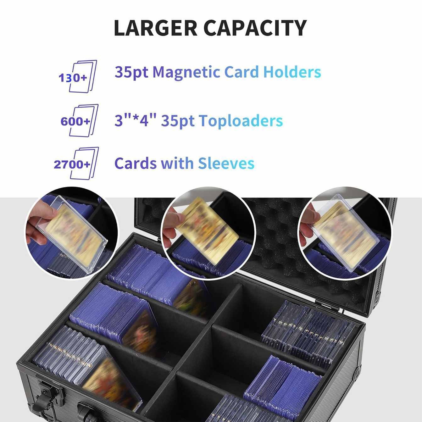 6 Slot Card Box For 600 Cards 35PT 3x4 Toploaders Graded Sports Trading — image 4