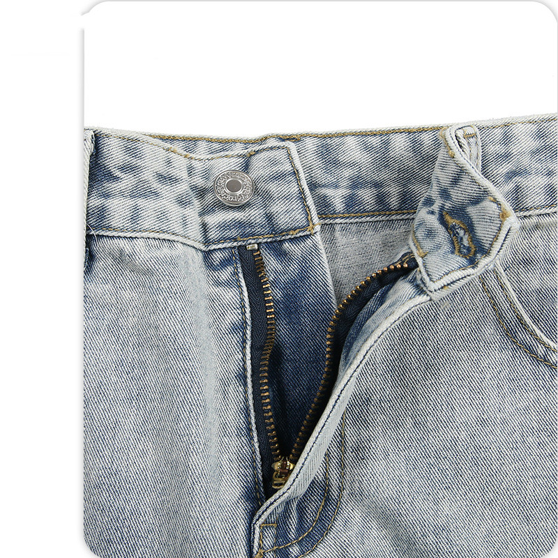 Fashionable Japanese Loose Straight Hip-hop Splash Ink Jeans