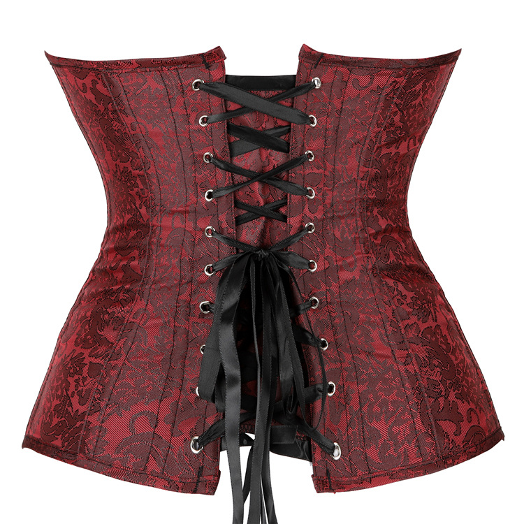 New Dark Red Corset Body Support Chest Sculpting Bone Clothing