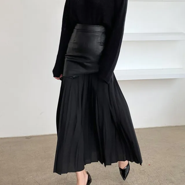 Autumn And Winter Long Package Hip High Waist Skirt Black - Shop at LoveMi