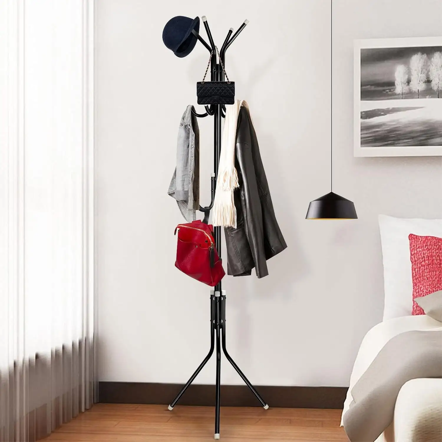 Coat Stand CoatHatJacketUmbrella Floor Standing Rack Clothes