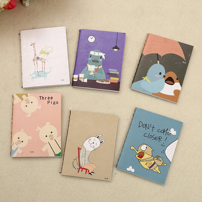 Title 2, Portable Cute Cartoon Kraft Paper Notepad Memo ...