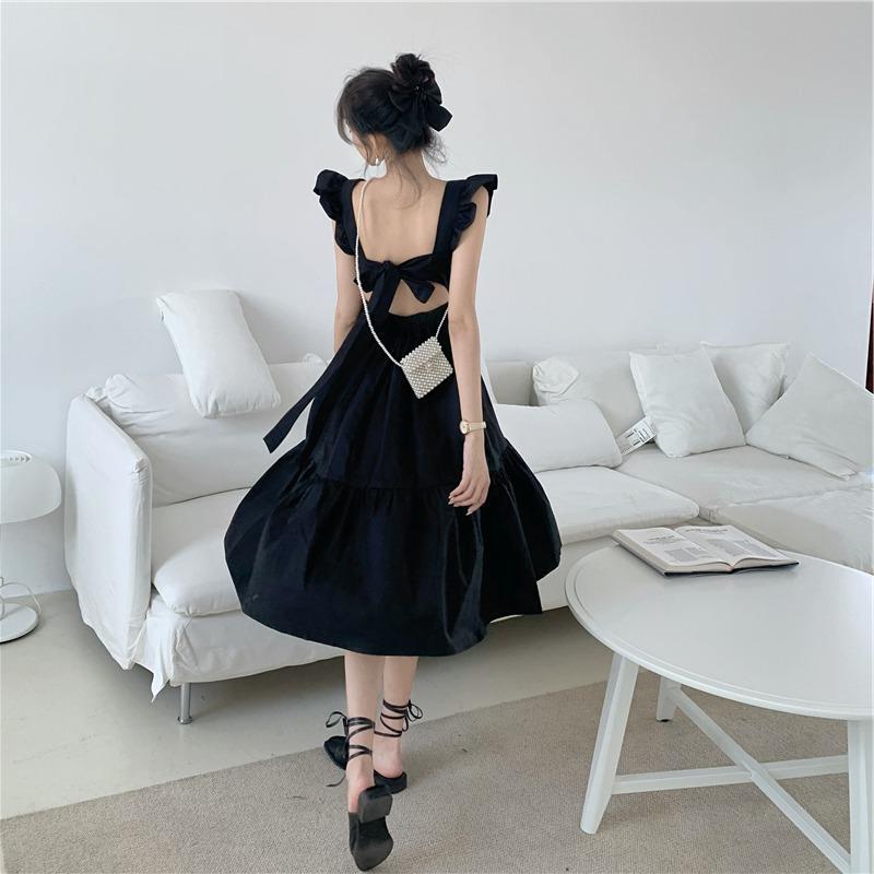 High Waist Sexy Black Dress Fairy