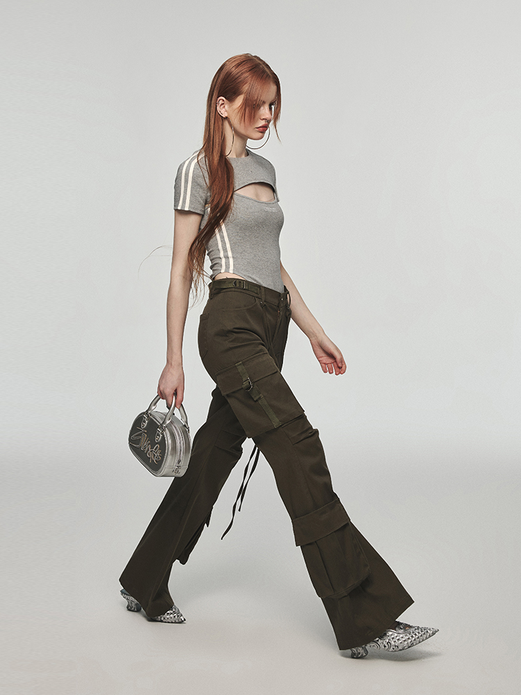 Cargo Pants Retro Wide Leg Straight Leg