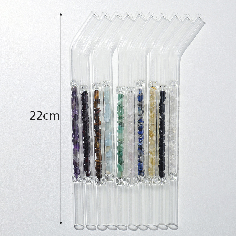 Title 1, Natural Crystal Gravel Glass Straws