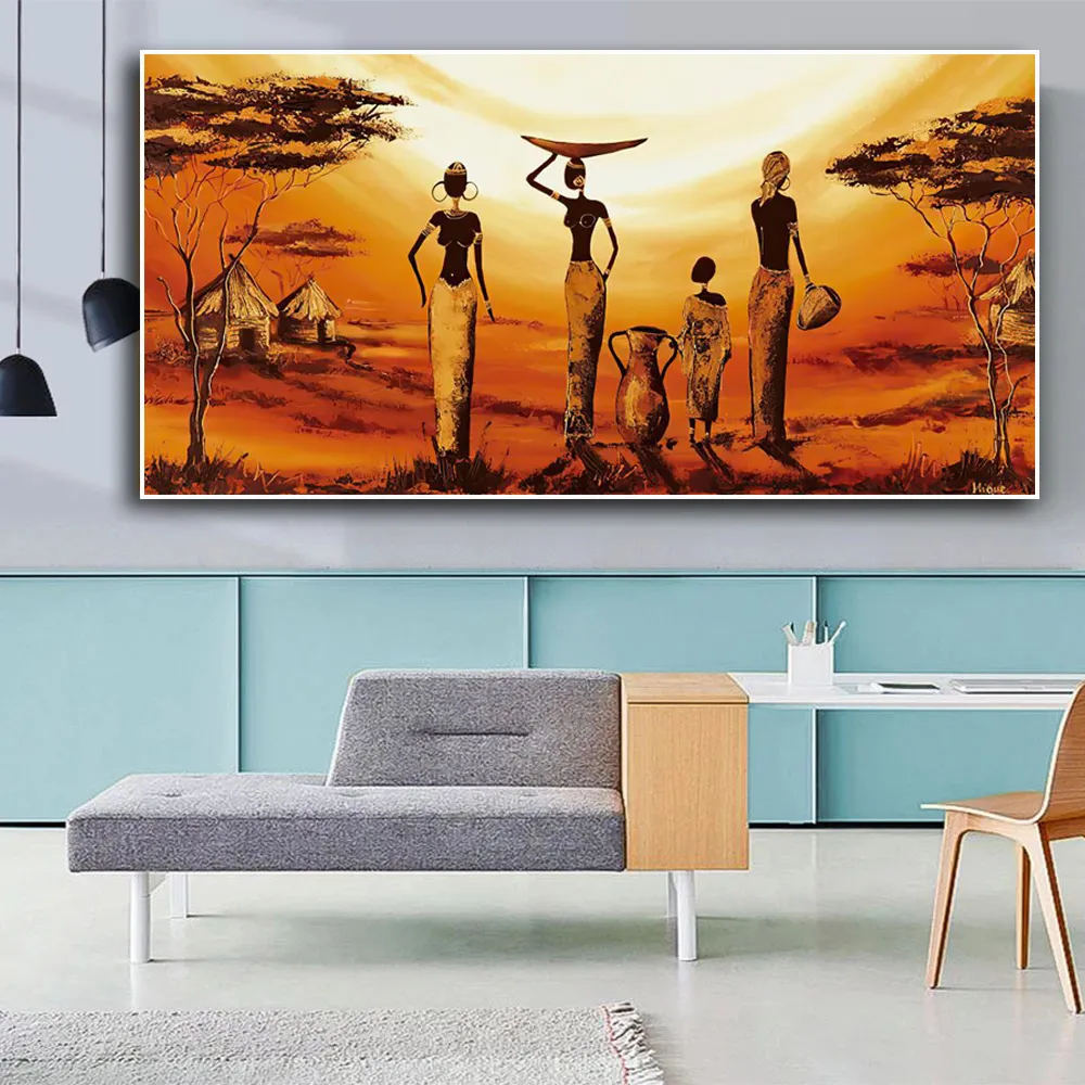 Abstract African Woman Canvas Wall Art Poster – image 3