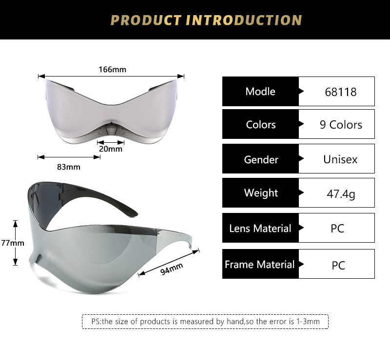 Title 1, Lunettes de soleil en plastique Y2g Future Tech...