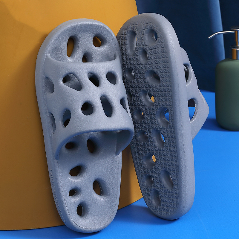 Soft Shoes Hollow Out Non-Slip Bathroom Slippers Women Home Indoor Shoes - Image 7