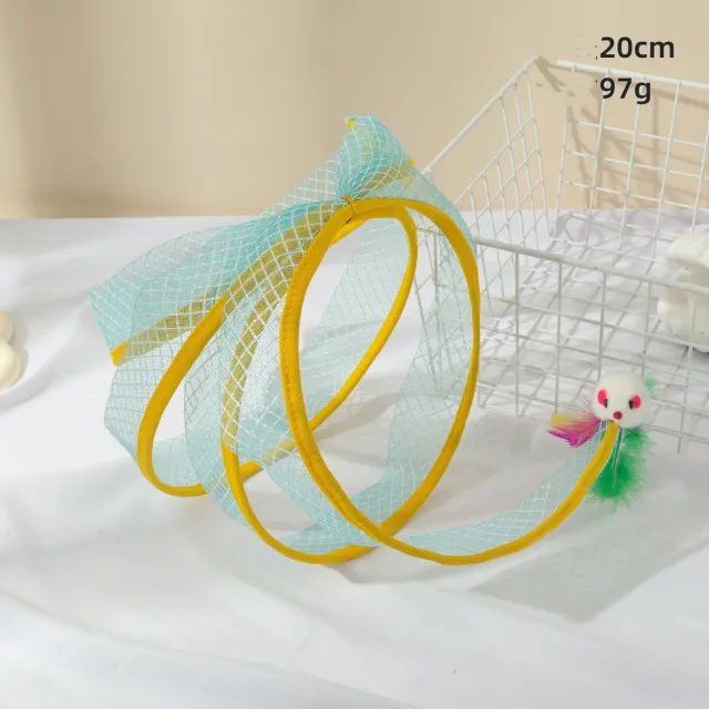 Cat Tunnel Feather Mouse Transformational Durability Plaid Blue - Shop at LoveMi