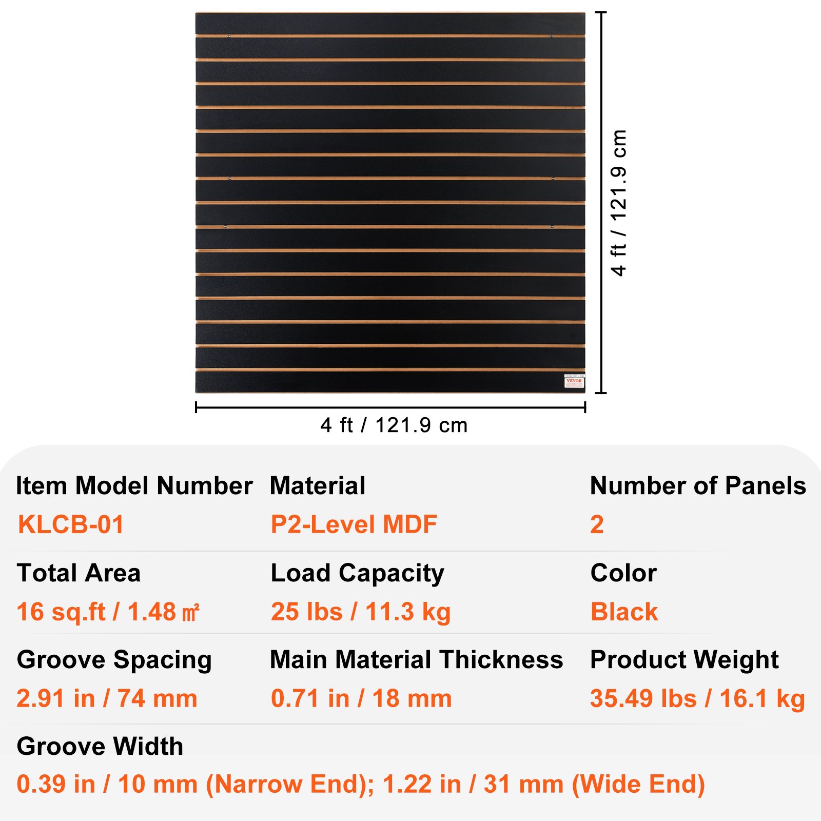 vevor slatwall panels 4 ft x 2 ft black garage wall panels heavy duty ga 8