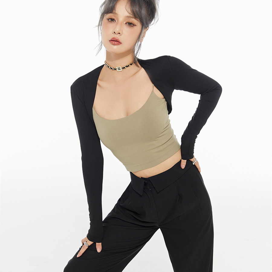 Women's Black Vest Small Cardigan Sunscreen Sleeves