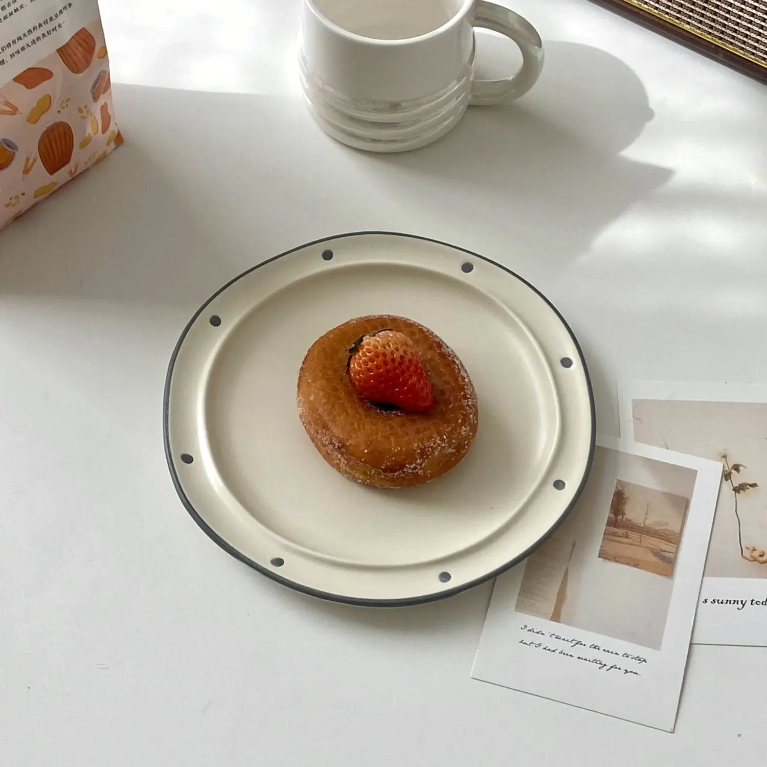 Japanese Simple Tableware Ins Style Ceramic Cake Plate