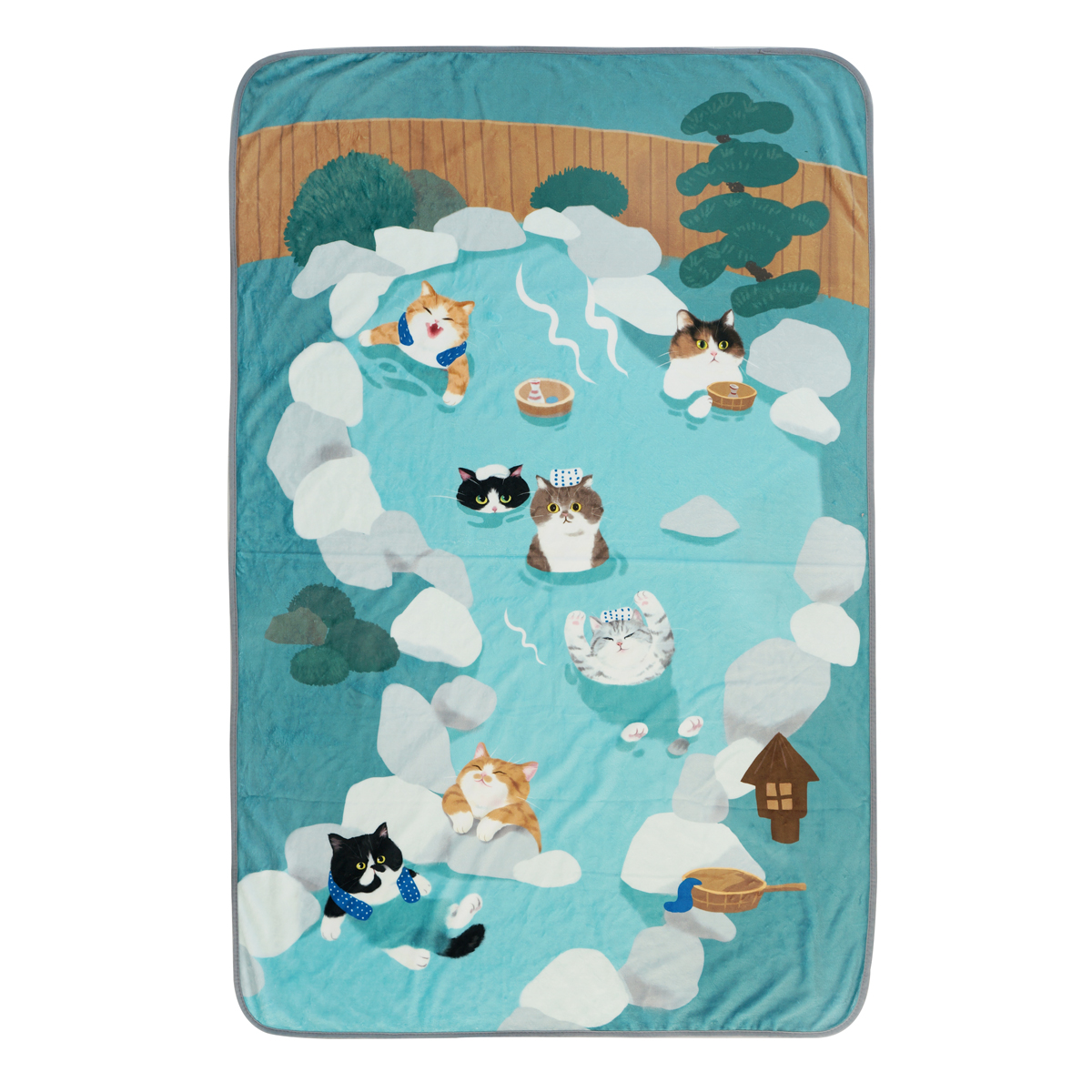 Mint hot spring cat