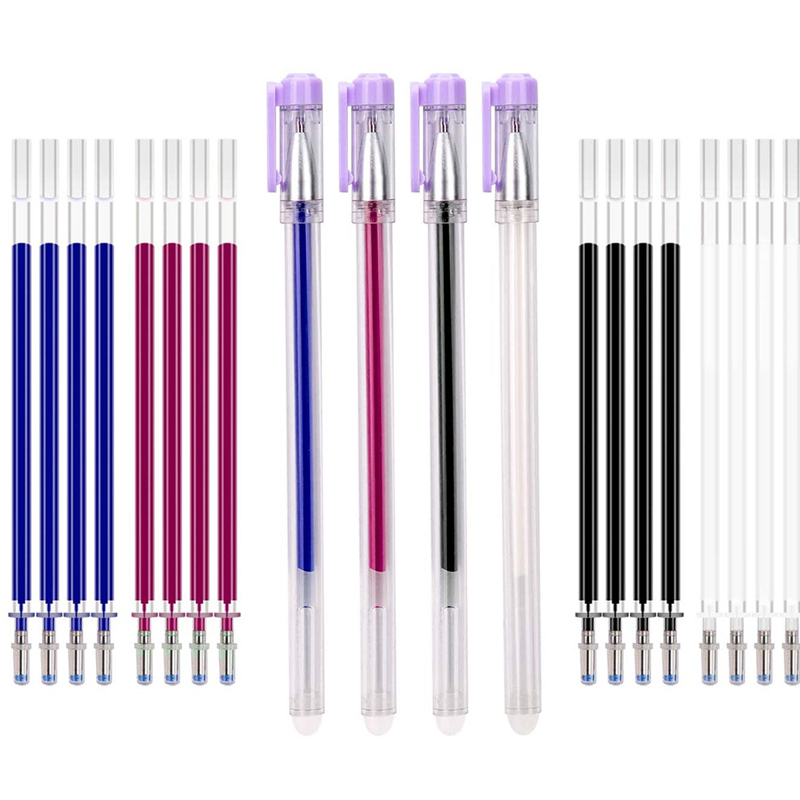 24 PcsSet Heat Erasable Pens For Fabric, 4 Pen Shells20 Refills — image 6