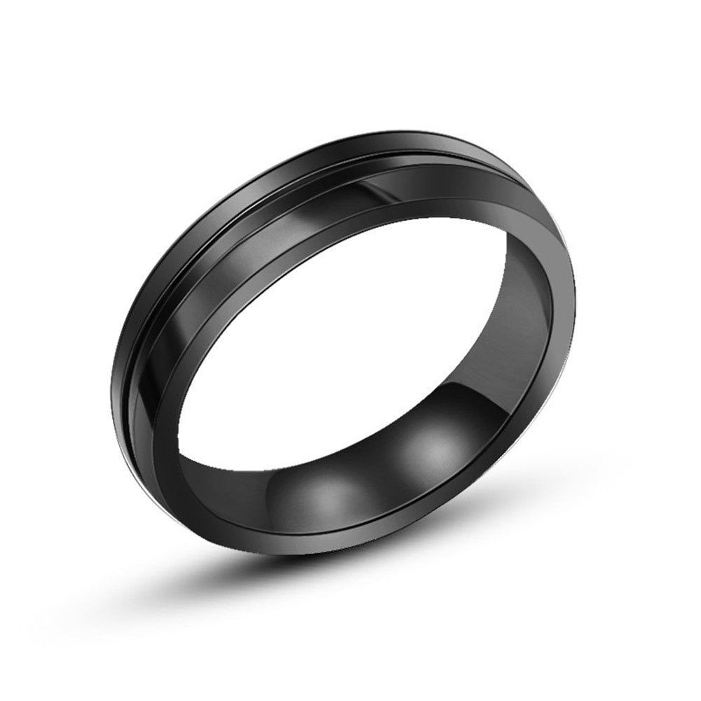 Simple Black Gold Blue Ring Fashion Men's Index Finger Accessories