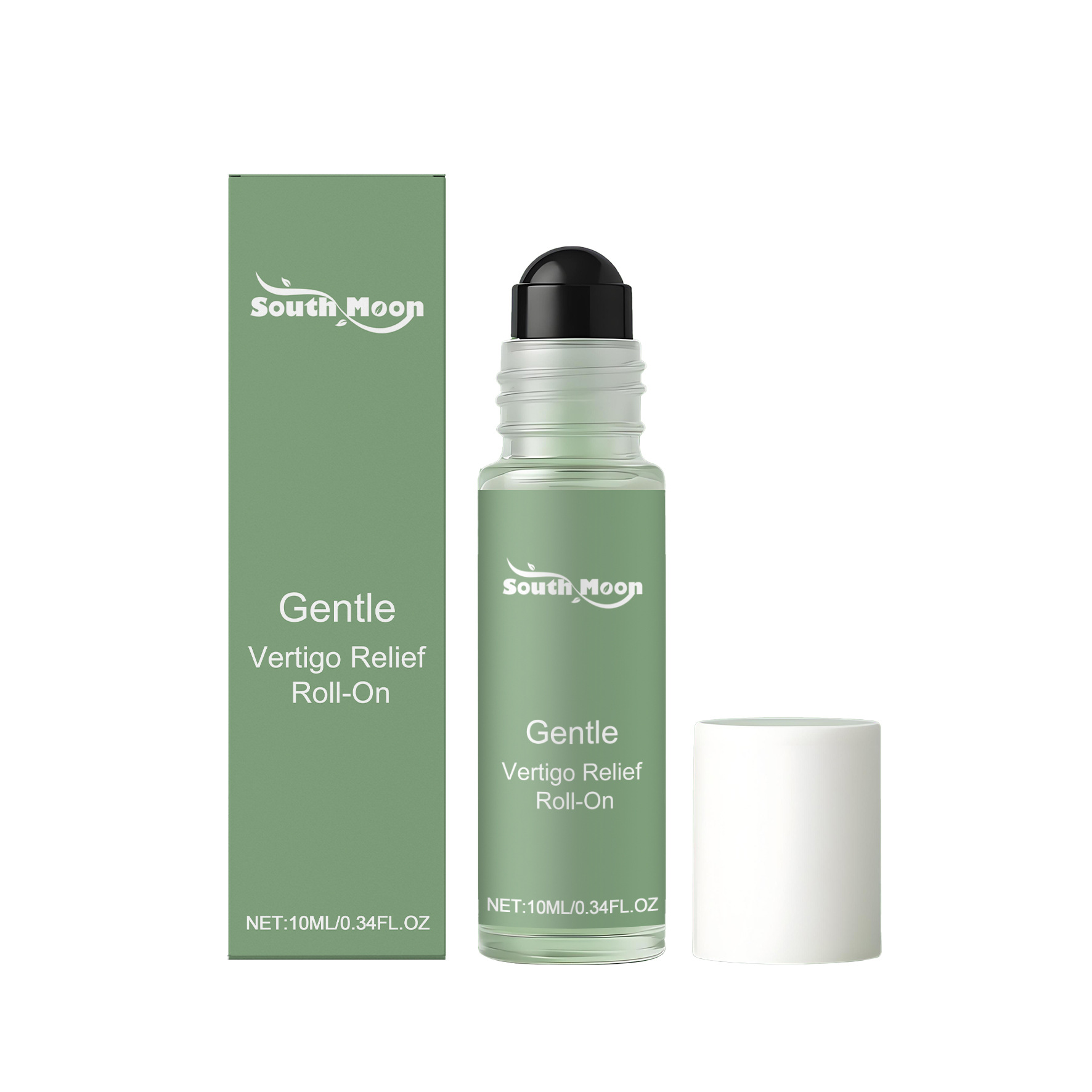 South Moon Gentle Vertigo Relief Roll On Oil, Mint Cooling Portable 10ml Head Discomfort Massage Roller Aromatherapy Oil