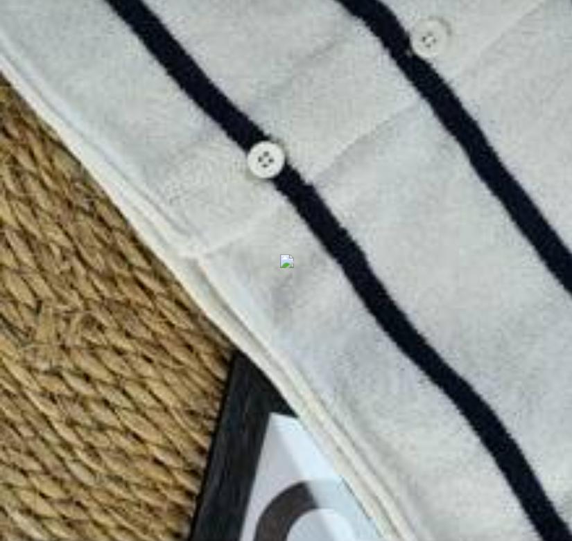 women’s striped sleeve knit cardigan
