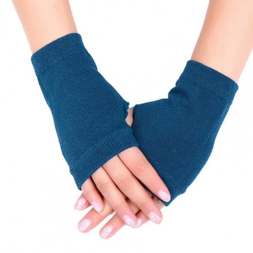 Cold Protection Half Finger Internet Antifreeze Gloves – Dark green, One size