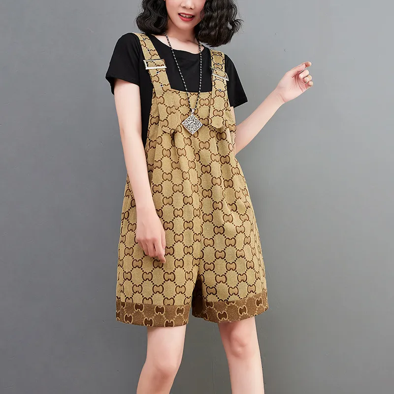 New Fashion Casual Color Strap Denim Shorts Women - Ginger