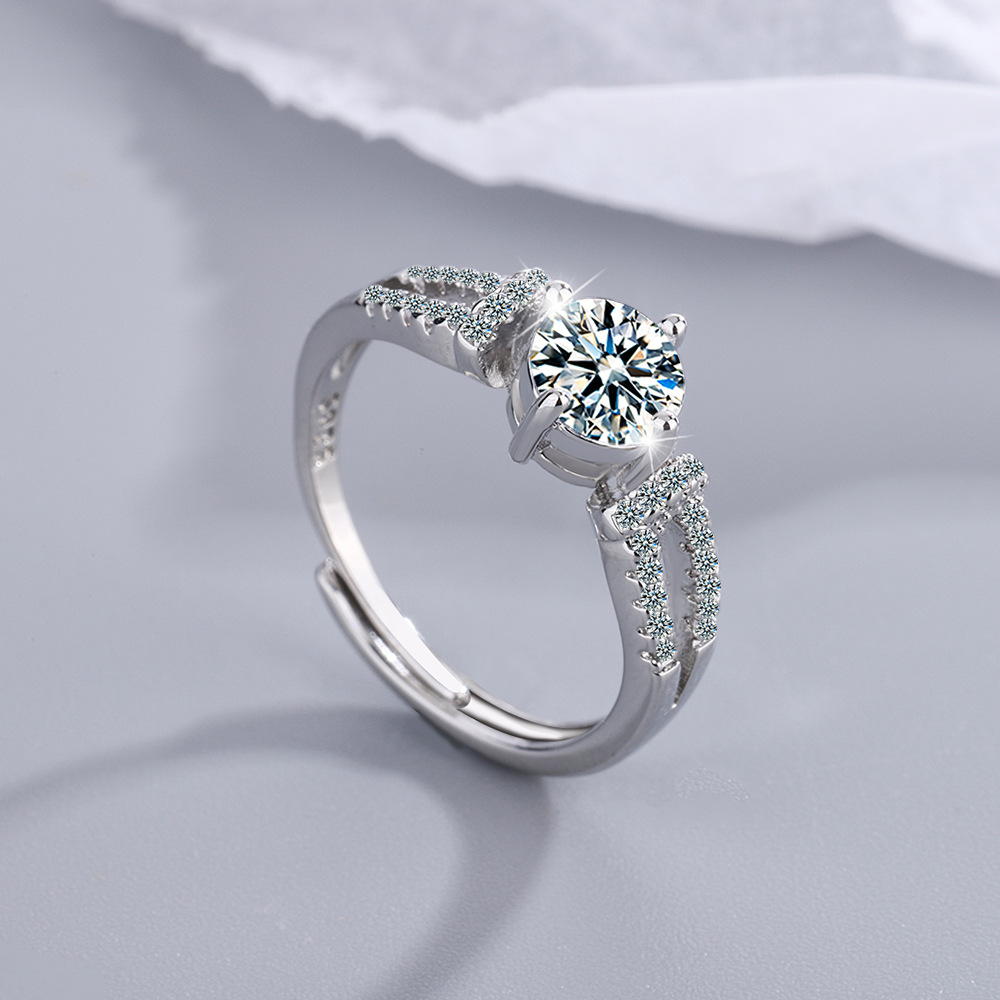 Flash Zirconium Diamond Ring Lively Niche Design Fashion Temperament Cross-border Ring