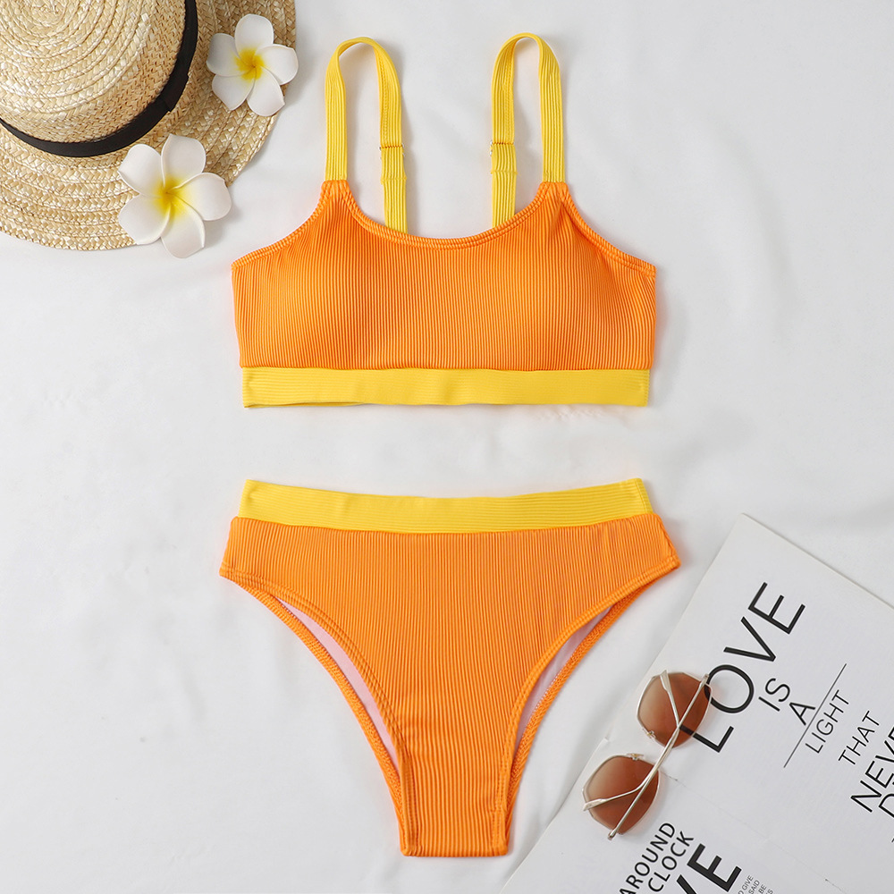 New Special Cloth Thread Sunken Stripe Bikini For Women - Image 8