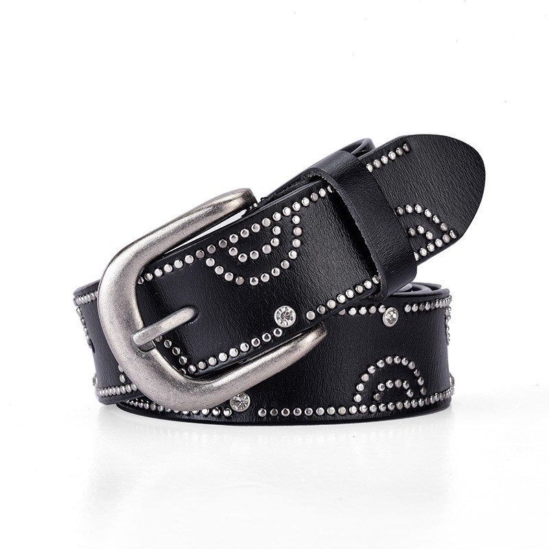 Title 5, Girly Pants Belt With Rhinestone Inlaid Alloy P...