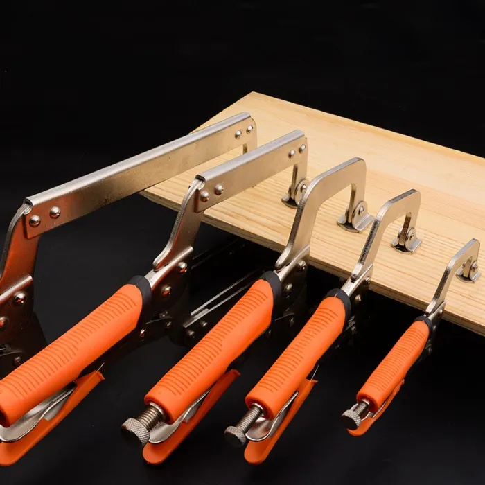 14 in C-Clamp Locking Pliers with Swivel Pads, Welding and Woodworking Clamp - detail photo 6